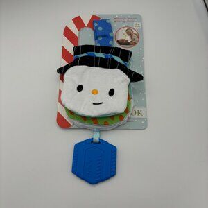 Sunny Days Baby Toddler Christmas SNOWMAN Crinkle Book Teether Toy Multi Texture